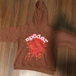 Spider Kids Brown Hoodie